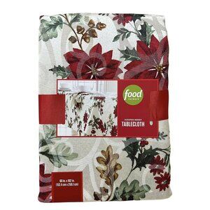 Food Network Juniper Berry 60"x102" Rectangular Tablecloth Christmas Holiday NEW